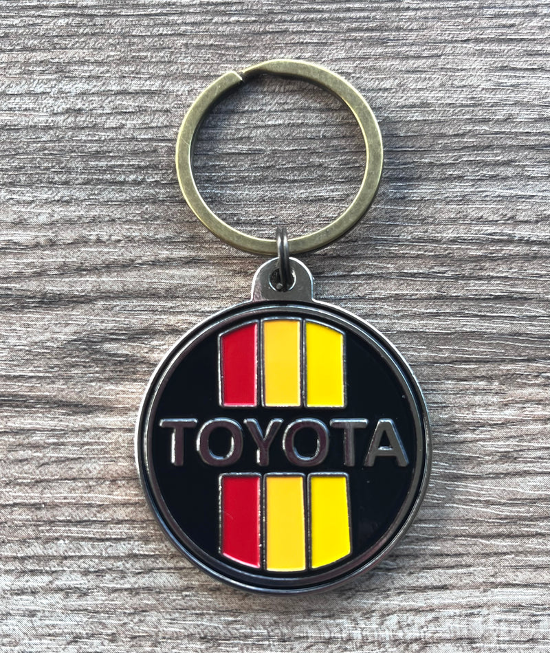 Toyota Old School 3 Stripe Solid Metal Key Chain