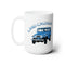 FJ40 Land Cruiser Ceramic Coffee Mug Cup White Version - Reefmonkey Artist Ren Hart