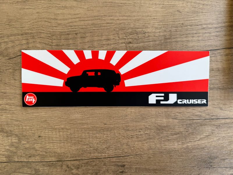 FJ Cruiser Toyota Rising Sun Bumper Sticker Decal