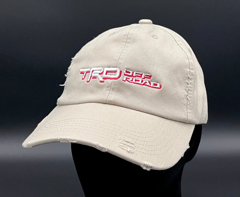 TRD Off Road Unstructured Distressed Twill Dad Cap Hat - Reefmonkey