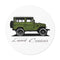 FJ40 Olive Green Round Vinyl Sticker - Reefmonkey Artist Jesse Clark