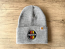 TEQ 3 Stripe Toyota Carhartt Embroidered Beanie Toboggan Hat - Reefmonkey