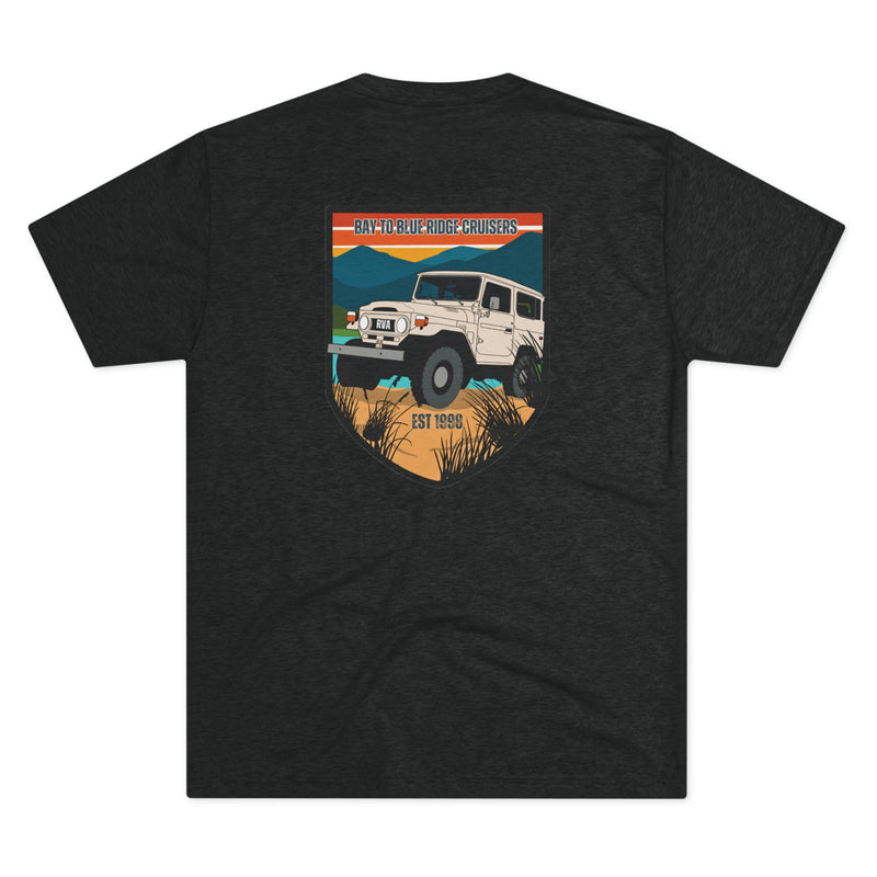 Bay to Blue Ridge Cruiser Club 2 Sided Tri blend Unisex Tee