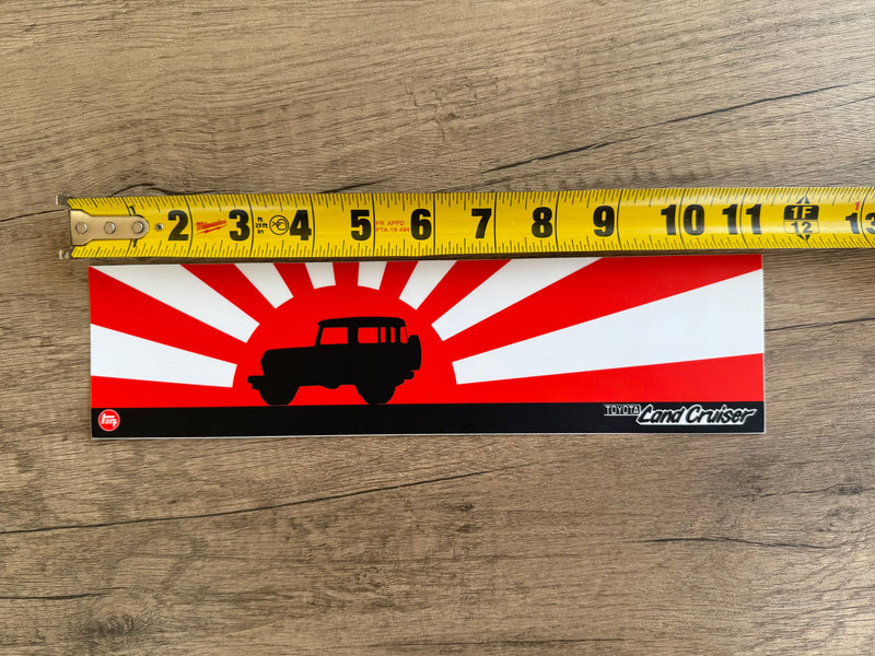 Land Cruiser FJ40 Toyota Rising Sun Bumper Sticker Decal