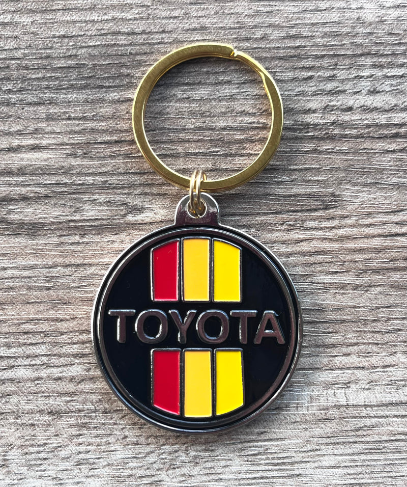 Toyota Old School 3 Stripe Solid Metal Key Chain