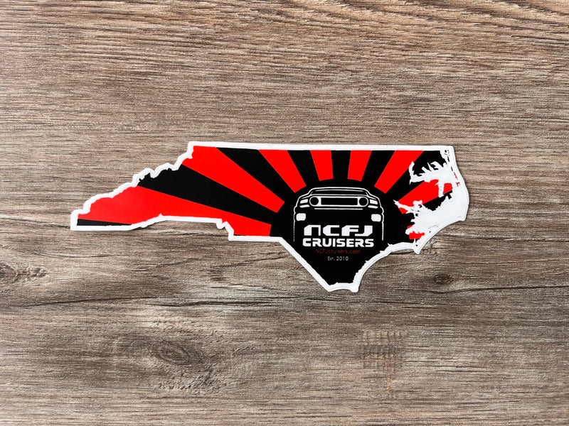 NCFJ Cruisers - Extra Large State Decal FJ Cruiser Sticker - Reefmonkey