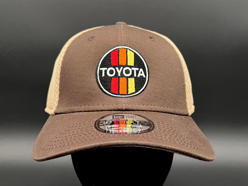 Toyota 3 Stripe New Era Fitted 39Thirty Stretch Mesh Baseball Cap Hat - Reefmonkey