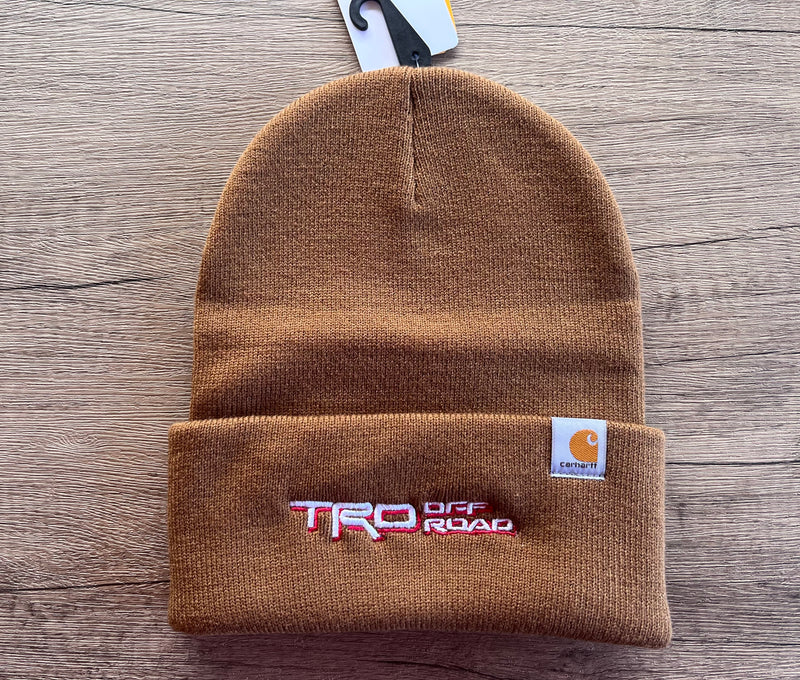 TRD Off Road Toyota Carhartt Embroidered Beanie Toboggan Winter Hat - Reefmonkey