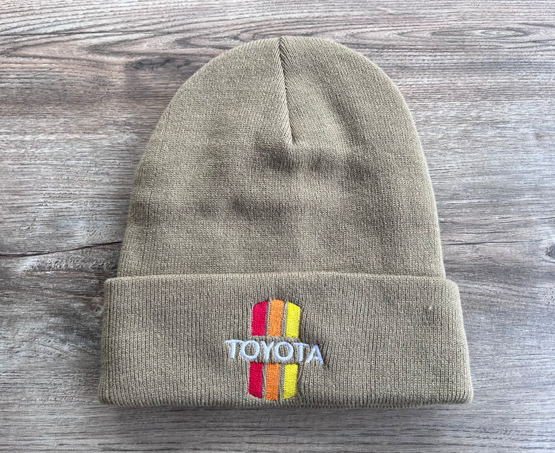 Toyota 3 Stripe Logo Beanie Toboggan Mens Winter Hat Gift