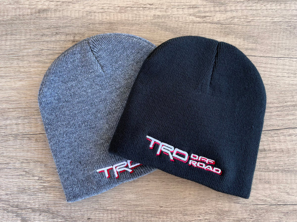 TRD Off Road Knitted Embroidered Skull Cap Knit Beanie Toboggan Winter Hat - Reefmonkey