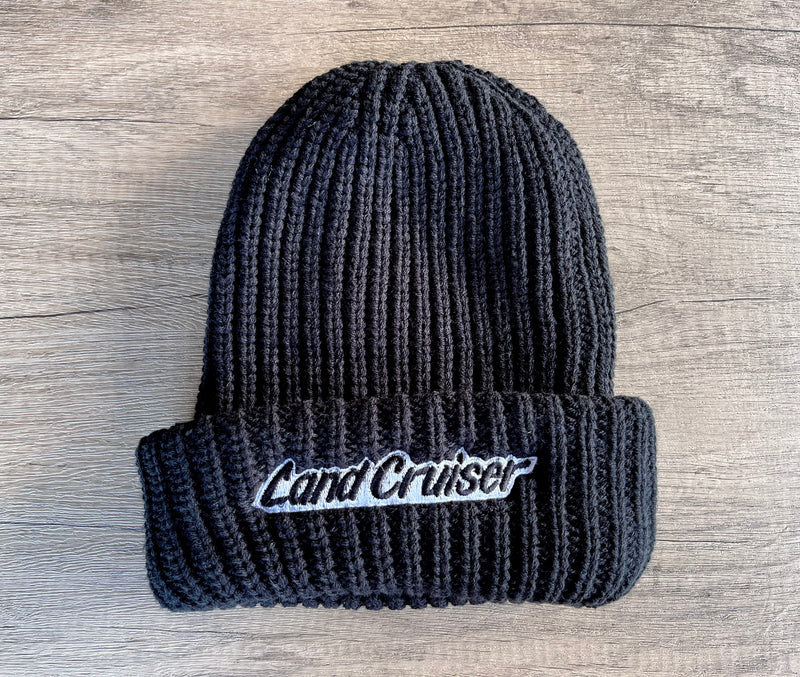 Land Cruiser Chunky Knitted Embroidered Knit Beanie Toboggan Winter Hat