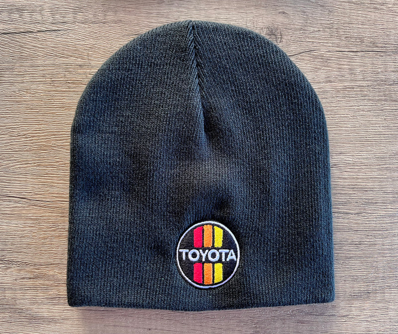 3 Stripe Toyota Knitted Embroidered Skull Cap Knit Beanie Toboggan Winter Hat