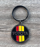 Toyota Old School 3 Stripe Solid Metal Key Chain