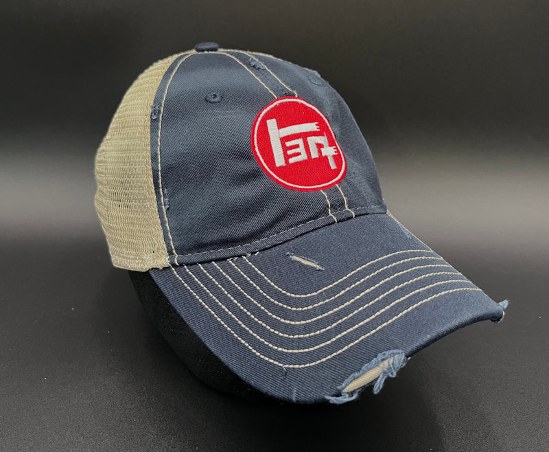 TEQ Toyota Embroidered Unstructured Distressed Mesh Back Trucker Hat - Reefmonkey