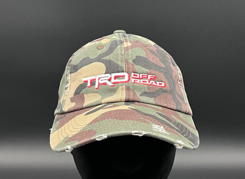 TRD Off Road Unstructured Distressed Twill Dad Cap Hat - Reefmonkey