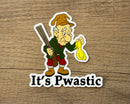 It’s Pwastic Rubber Ducky Decal Bumper Sticker