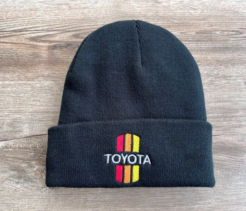 Toyota 3 Stripe Logo Beanie Toboggan Mens Winter Hat Gift