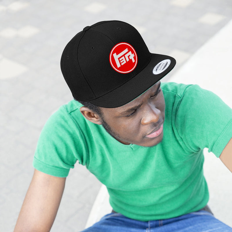 TEQ Red Toyota Flat Brim Structured Snap Back Baseball Hat Cap - Reefmonkey