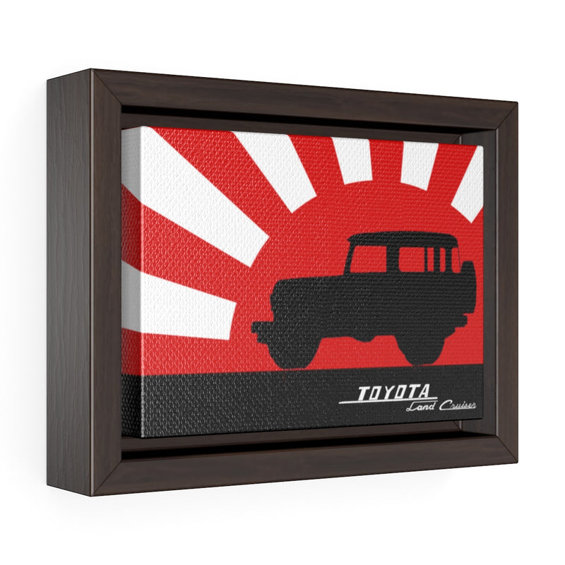 FJ40 Toyota Land Cruiser Framed Canvas Gallery Wraps Wall art Rising Sun Silhouette Design
