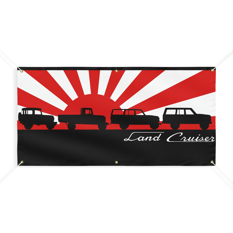 Garage banner Toyota Land Cruiser Mancave Decoration