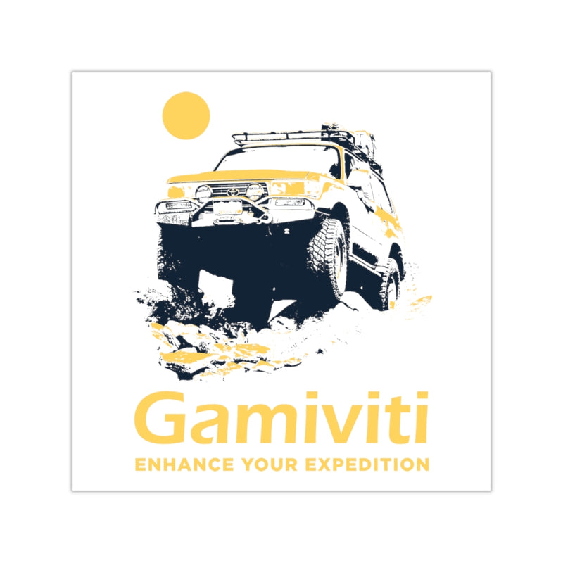 Gamiviti 80 Series Land Cruiser Vinyl Square Sticker - Reefmonkey
