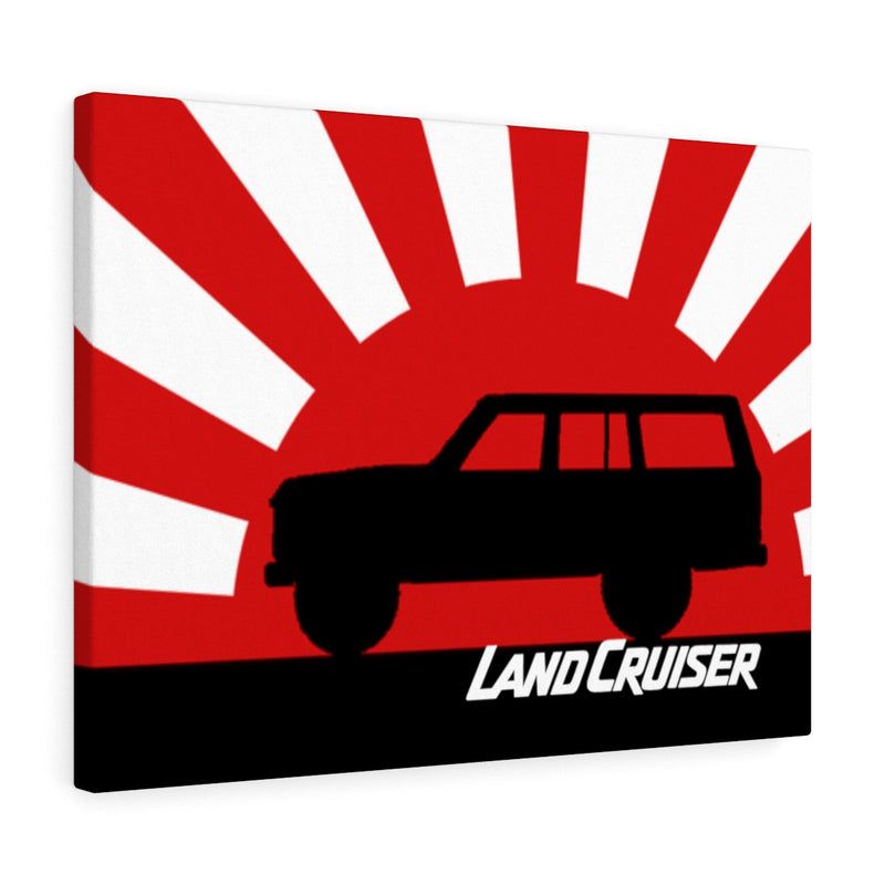 FJ60 Land Cruiser Canvas Gallery Wraps Wall art Rising Sun Silhouette Design Land Cruiser Artwork