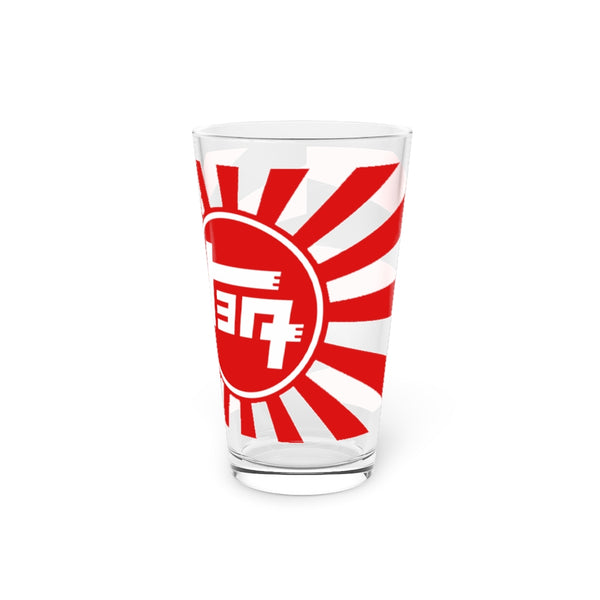 TEQ Rising Sun Old School Logo Pint Glasses Beer Glasses by Reefmonkey