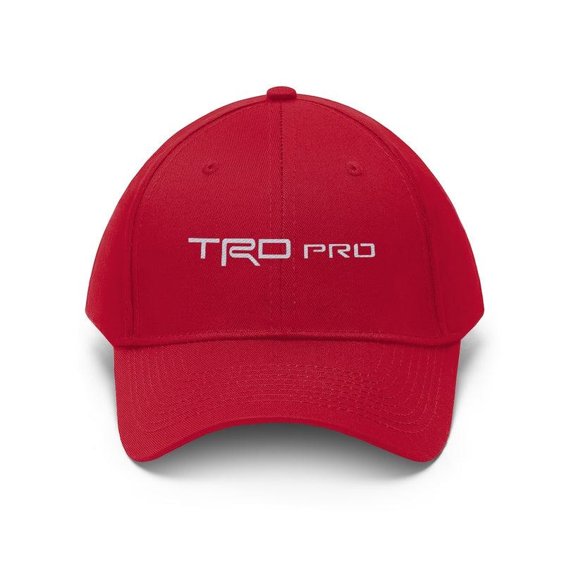 Toyota TRD Pro Hat - Embroidered Twill Hat (White Logo) - Reefmonkey True Red / One Size