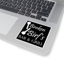 Broken Birf's Bar and Grill Square Stickers