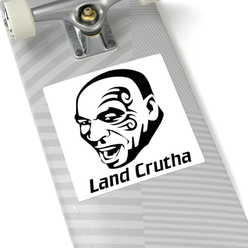 Land Cruiser Mike Tyson Sticker Decal 'Land Crutha' Square Version by Reefmonkey