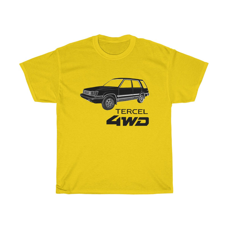 Toyota Tercel 4WD Black Logo T-shirt by Reefmonkey