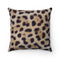 Jaguar Print Faux Suede Square Pillow by Reefmonkey