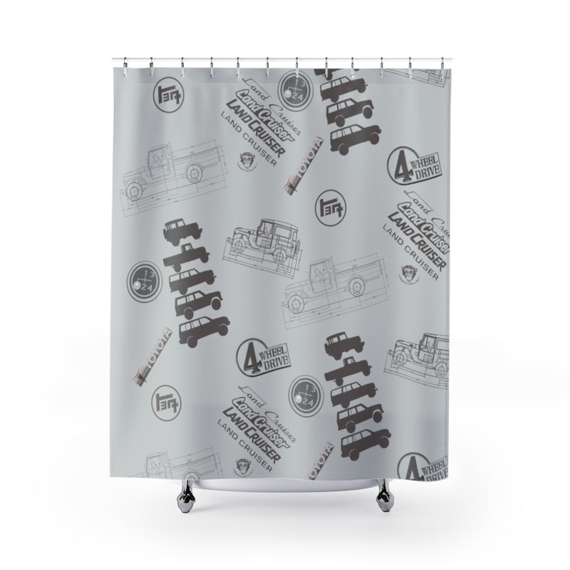 Land Cruiser Gray Shower Curtains by Reefmonkey