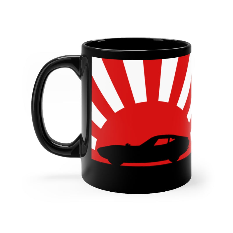 Toyota 2000GT Mug Rising Sun Silhouette Black Coffee Mug
