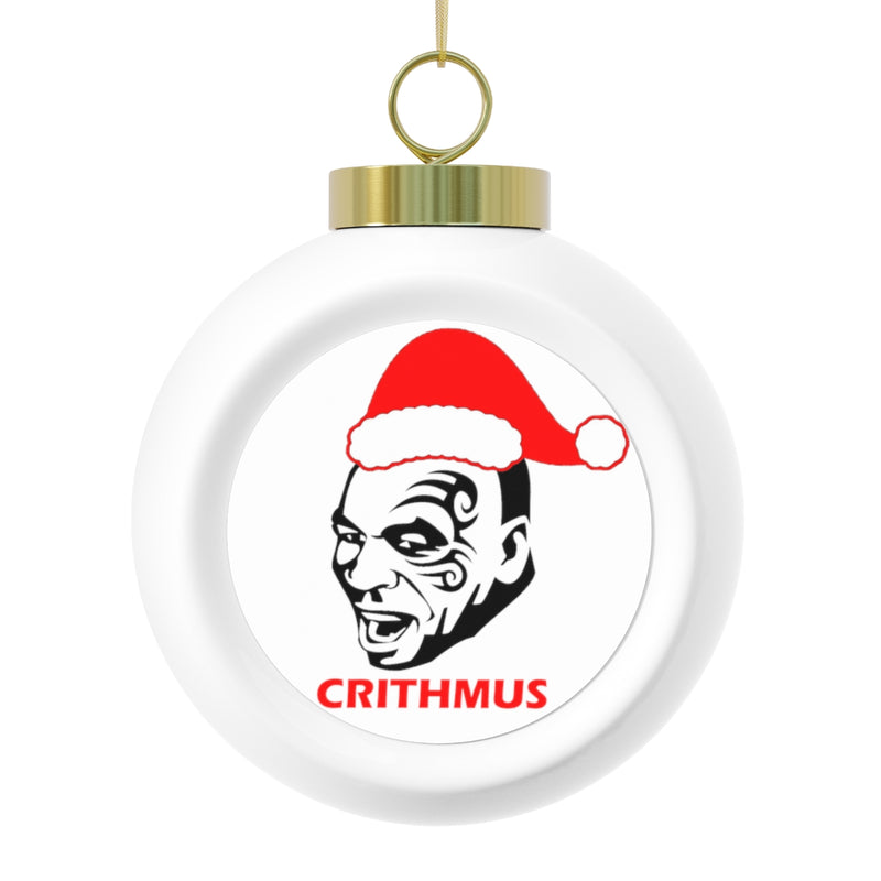 Funny Christmas Ball Ornament Merry Crithmus from Reefmonkey