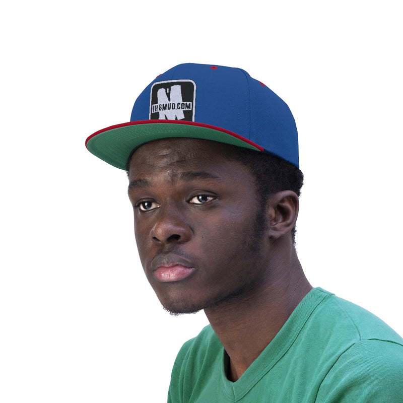 IH8MUD - Ebroidered Flat Brim Snapback Hat - By Reefmonkey partner IH8MUD