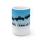 Land Cruiser Christmas Coffee Mug "Dashing Through the Snow" Santa White Ceramic Mug