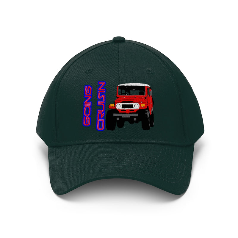 Going Cruisin - FJ40 Toyota Land Cruiser Embroidered Twill hat by Reefmonkey