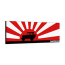 FJ40 Toyota Land Cruiser Canvas Gallery Wraps Wall art Rising Sun Silhouette Design - Long Version