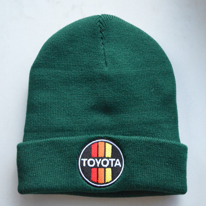 Toyota 3 Stripe Logo Beanie Toboggan Mens Winter Hat Gift