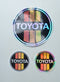 TOYOTA Old School Stripe Logo Decal Sticker - Regular or Holographic