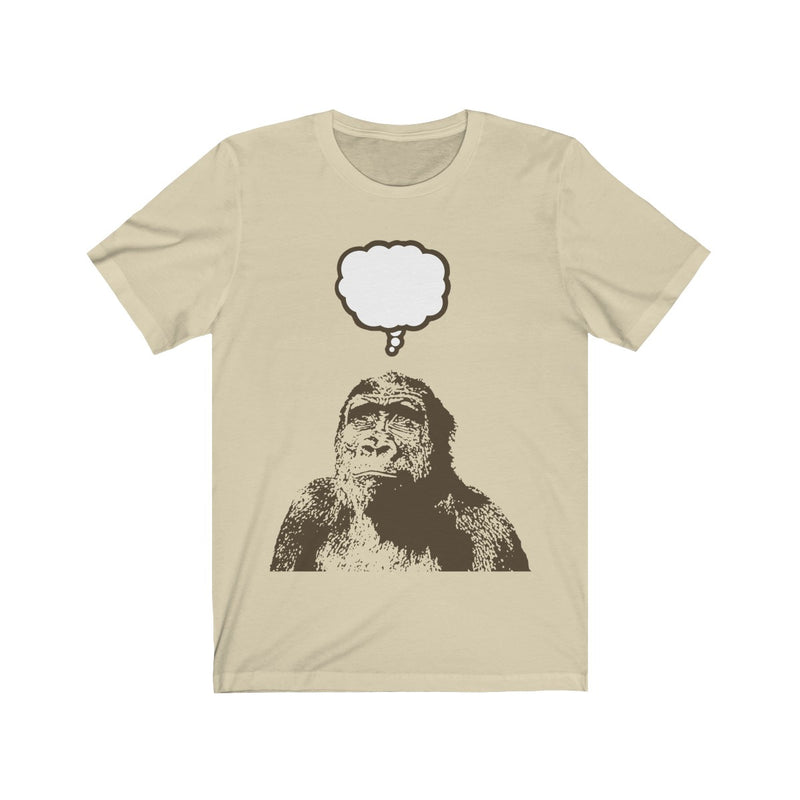 Thoughtful Monkey Unisex T Shirt by Reefmonkey Artist Matthew Lillis