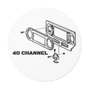 40 Channel Round Vinyl Sticker - USA Reefmonkey