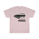 Toyota Tercel 4WD Black Logo T-shirt by Reefmonkey