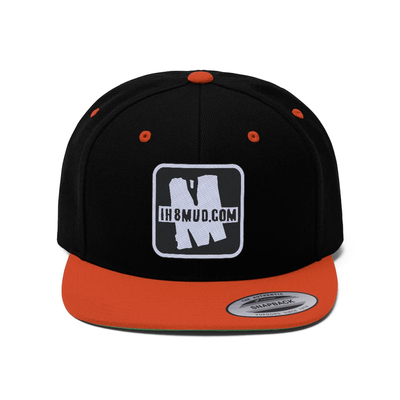 IH8MUD - Ebroidered Flat Brim Snapback Hat - By Reefmonkey partner IH8MUD