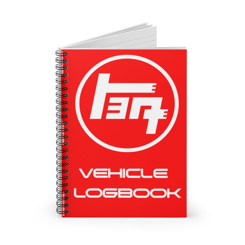 TEQ Toyota Vehicle Logbook Spiral Notebook - Ruled Line