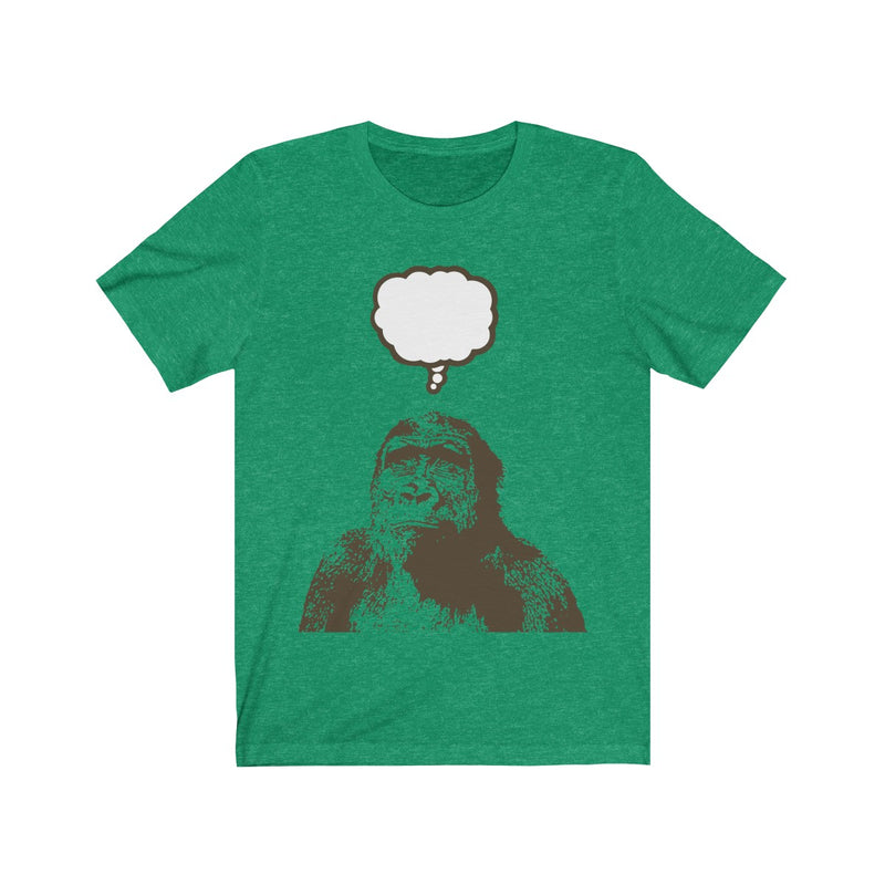 Thoughtful Monkey Unisex T Shirt by Reefmonkey Artist Matthew Lillis