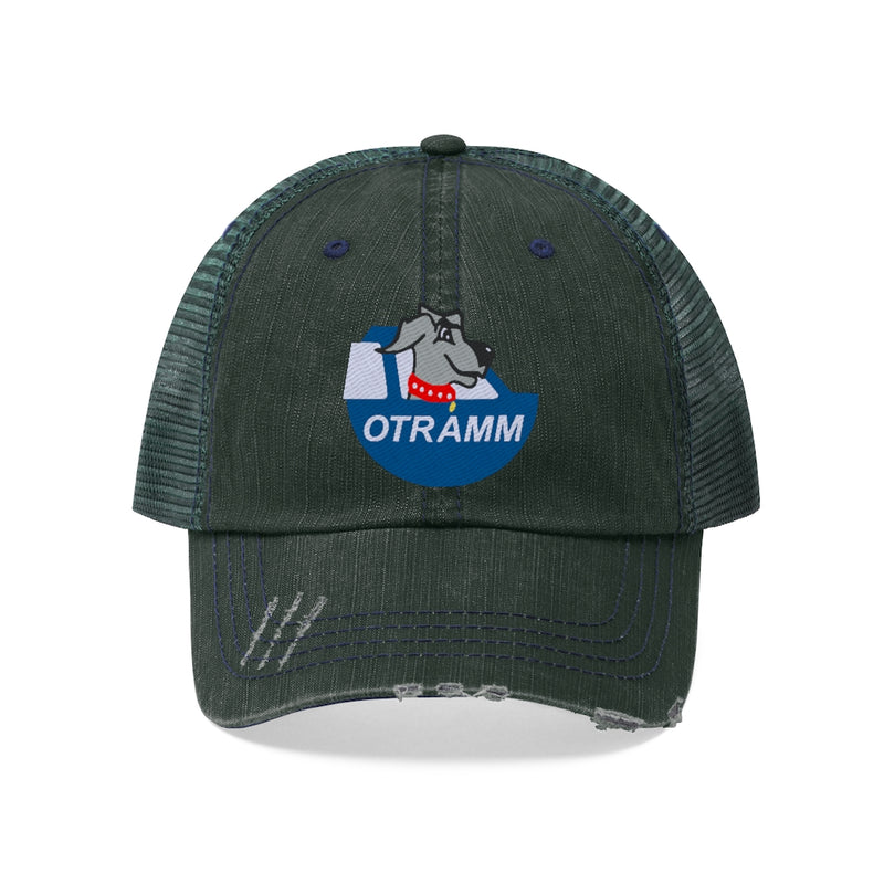 OTRAMM - Embroidered Trucker Hat FJ60 Land Cruiser with Dog Distressed Trucker Cap