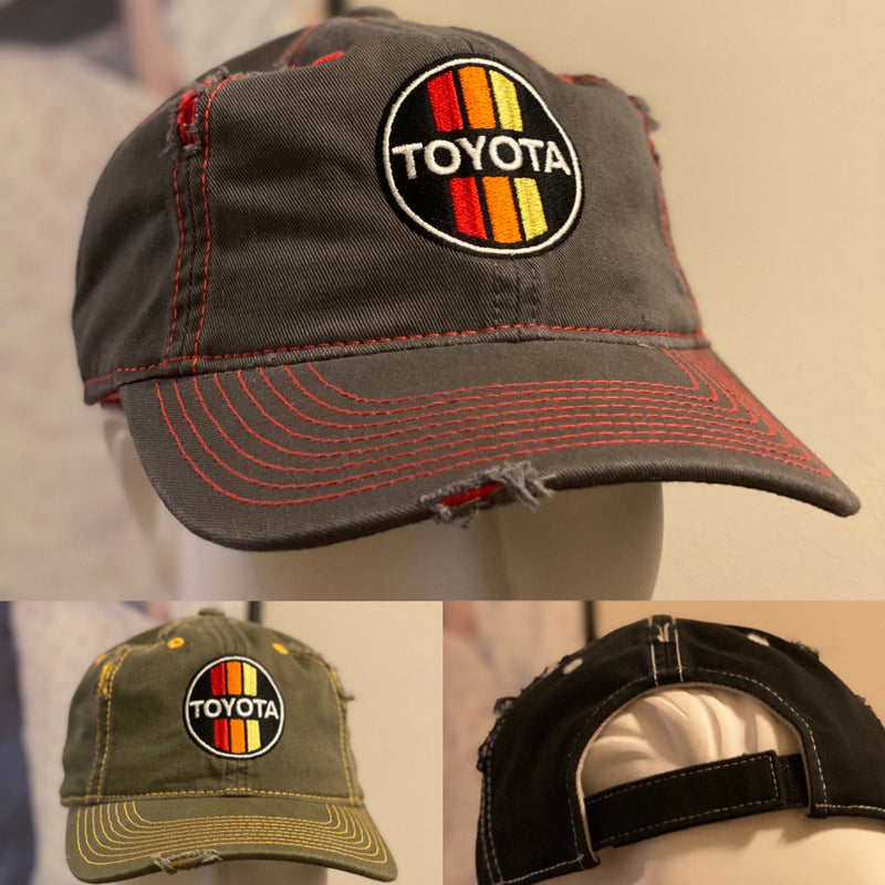 Toyota 3 Stripe Teq Rip and Distressed Twill Hat Brown/Rust / Rising Sun 2