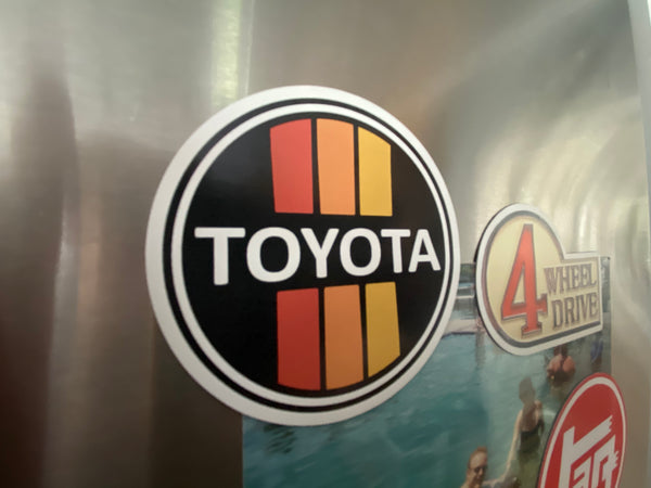 Toyota Old School Logo 3 Stripe Refrigerator Magnet 3”